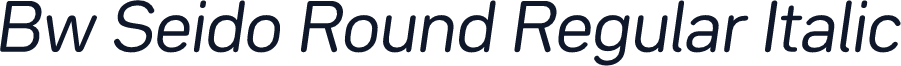 Bw Seido Round Regular Italic