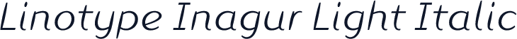 Linotype Inagur Light Italic
