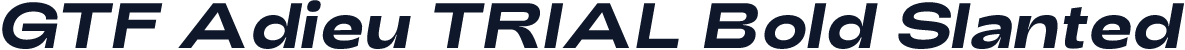 GTF Adieu TRIAL Bold Slanted