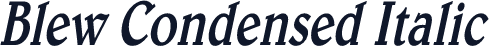 Blew Condensed Italic