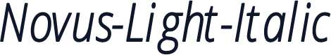 Novus-Light-Italic