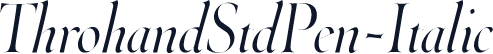 ThrohandStdPen-Italic