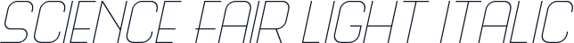 Science Fair Light Italic