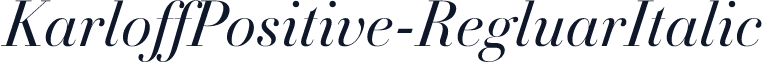 KarloffPositive-RegluarItalic