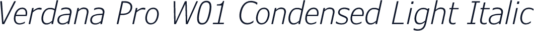 Verdana Pro W01 Condensed Light Italic