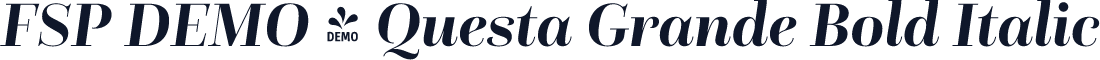 FSP DEMO - Questa Grande Bold Italic