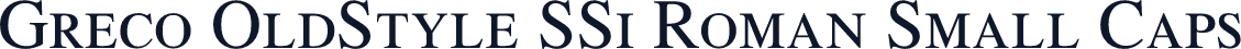 Greco OldStyle SSi Roman Small Caps