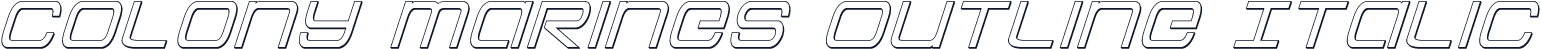Colony Marines Outline Italic
