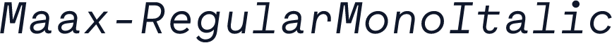 Maax-RegularMonoItalic