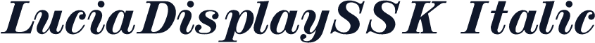 LuciaDisplaySSK Italic