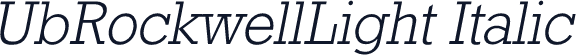 UbRockwellLight Italic