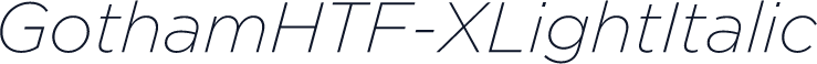 GothamHTF-XLightItalic