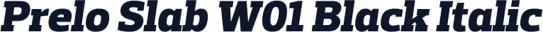 Prelo Slab W01 Black Italic
