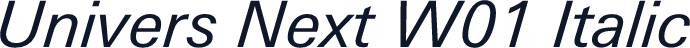Univers Next W01 Italic
