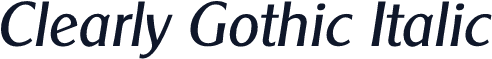 Clearly Gothic Italic