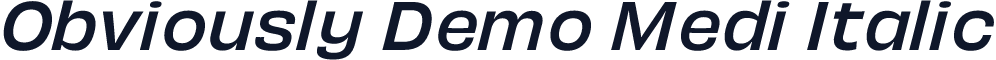 Obviously Demo Medi Italic