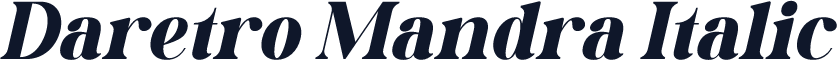 Daretro Mandra Italic