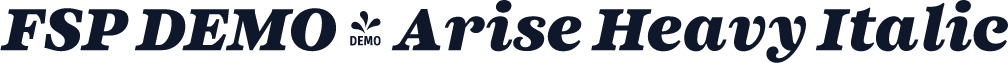 FSP DEMO - Arise Heavy Italic
