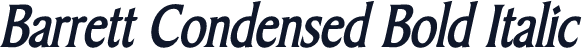 Barrett Condensed Bold Italic