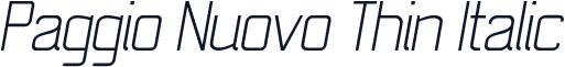 Paggio Nuovo Thin Italic