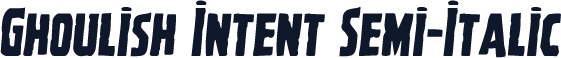 Ghoulish Intent Semi-Italic