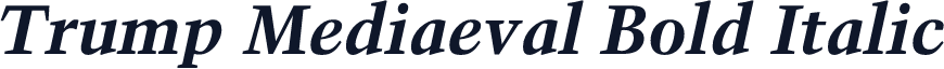 Trump Mediaeval Bold Italic
