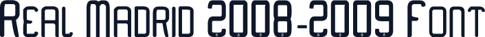 Real Madrid 2008-2009 Font