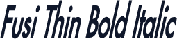 Fusi Thin Bold Italic