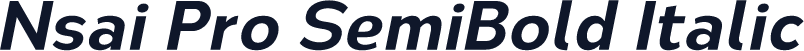 Nsai Pro SemiBold Italic