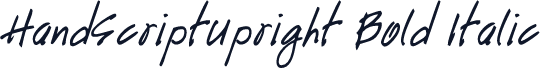 HandScriptUpright Bold Italic