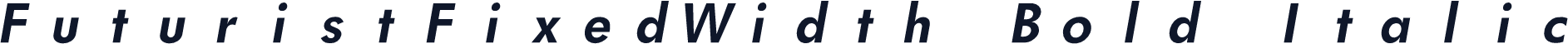FuturistFixedWidth Bold Italic