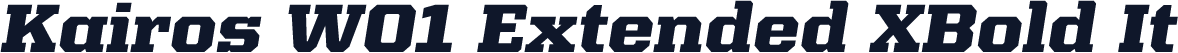 Kairos W01 Extended XBold It
