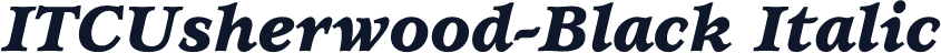 ITCUsherwood-Black Italic
