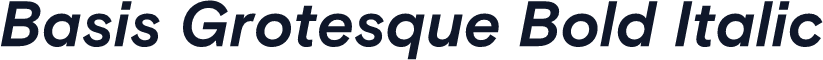 Basis Grotesque Bold Italic