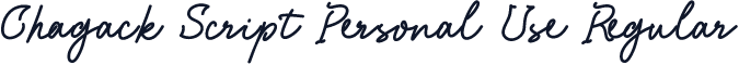Chagack Script Personal Use Regular