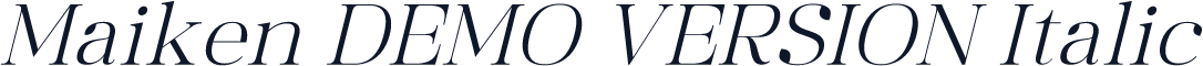 Maiken DEMO VERSION Italic
