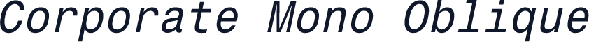 Corporate Mono Oblique