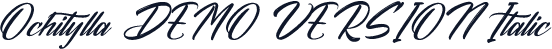Ochitylla DEMO VERSION Italic