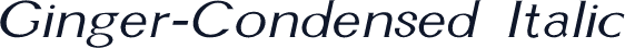 Ginger-Condensed Italic
