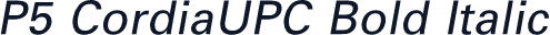 P5 CordiaUPC Bold Italic