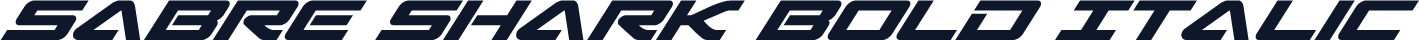 Sabre Shark Bold Italic