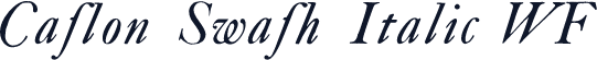 Caslon Swash Italic WF