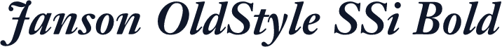 Janson OldStyle SSi Bold