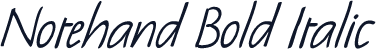 Notehand Bold Italic