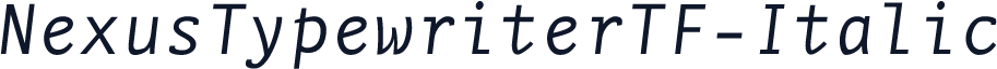 NexusTypewriterTF-Italic
