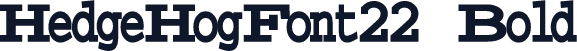 HedgeHogFont22 Bold
