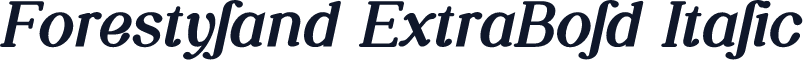 Forestyland ExtraBold Italic