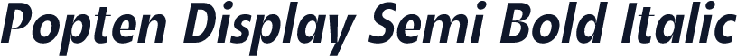 Popten Display Semi Bold Italic