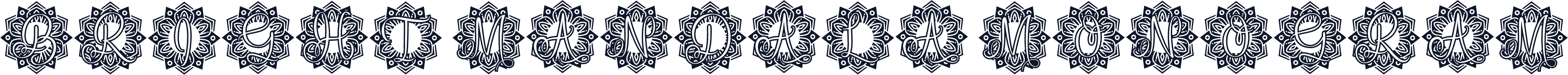 Bright Mandala Monogram