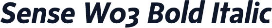 Sense W03 Bold Italic